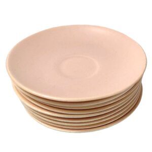 Vintage Poole Pottery Twintone Peach Bloom and Seagull  Saucers x 9
